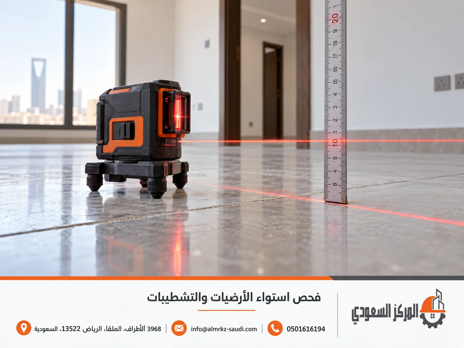 فحص مباني قبل الشراء بالرياض يساعدك على فهم العقار قبل الالتزام 5 أكتوبر 26, 2026 فحص استواء الأرضيات والتشطيبات